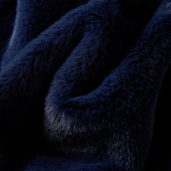 Detský kabát umelá kožušina námornícky 116 – Obrázok 7