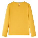 Detské tričko s dlhými rukávmi okrové 116 – Obrázok 2