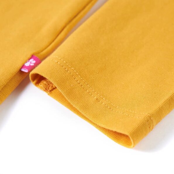 Detské tričko s dlhými rukávmi okrové 116 – Obrázok 5