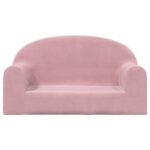vidaXL Detská pohovka 2-miestna ružová mäkký plyš – Obrázok 3