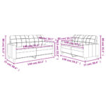 vidaXL 2-dielna sedacia súprava s vankúšmi sivá umelá koža – Obrázok 7