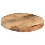 vidaXL Stolová doska Ø 50x1,5 cm okrúhla masívny surový mangovník – Obrázok 2