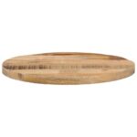 vidaXL Stolová doska Ø 50x1,5 cm okrúhla masívny surový mangovník – Obrázok 3