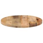vidaXL Stolová doska Ø 50x1,5 cm okrúhla masívny surový mangovník – Obrázok 4