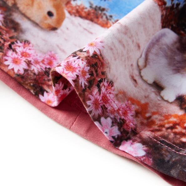 Detské šaty s dlhými rukávmi staroružové 116 – Obrázok 5