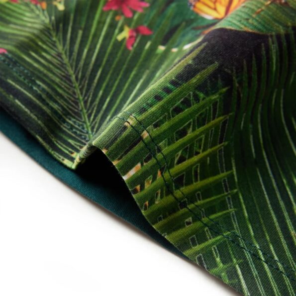 Detské šaty s dlhými rukávmi tmavozelené 104 – Obrázok 5