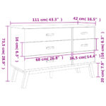 vidaXL Zásuvková skrinka OLDEN hnedá borovicový masív – Obrázok 12