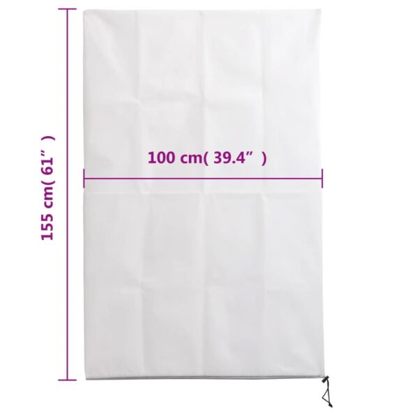 vidaXL Flísové kryty na rastliny so zipsom 2 ks 70 g/m² 1x1,55 m – Obrázok 10