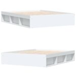 vidaXL Rám postele biely 150x200 cm king size – Obrázok 4