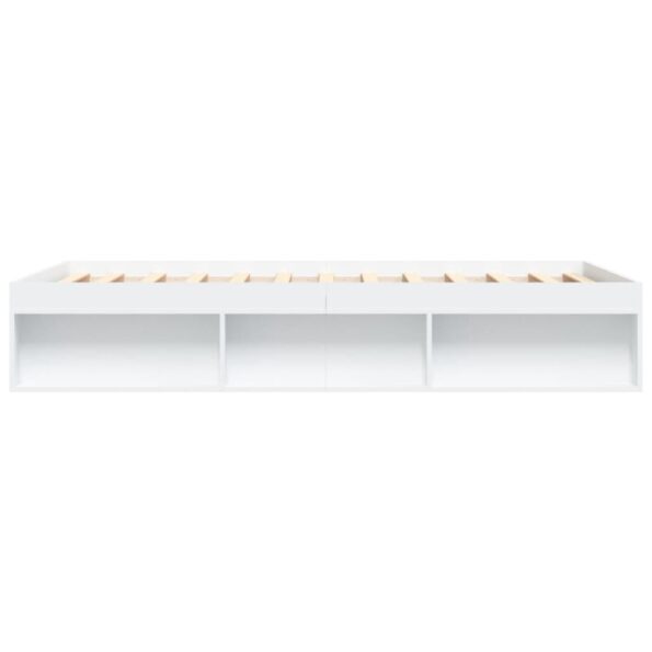 vidaXL Rám postele biely 150x200 cm king size – Obrázok 7