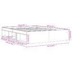 vidaXL Rám postele biely 150x200 cm king size – Obrázok 11