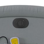 vidaXL Elektrické masážne sklápacie kreslo bledosivé látkové – Obrázok 11