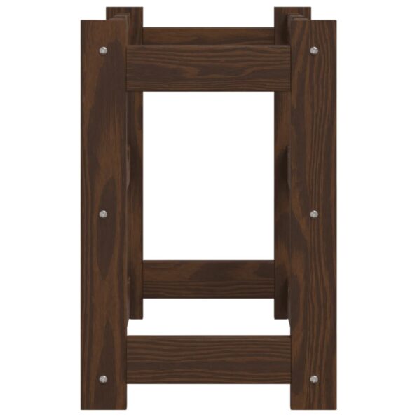 vidaXL Stojan na víno na 12 fliaš hnedý masívna borovica – Obrázok 4