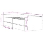 vidaXL Rám postele so zásuvkami dub sonoma 90x190 cm – Obrázok 11