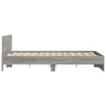 vidaXL Posteľný rám s čelom a LED sivý sonoma 150x200 cm – Obrázok 8
