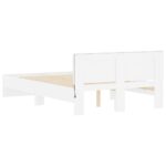 vidaXL Posteľný rám s čelom a LED biely 140x190 cm – Obrázok 9