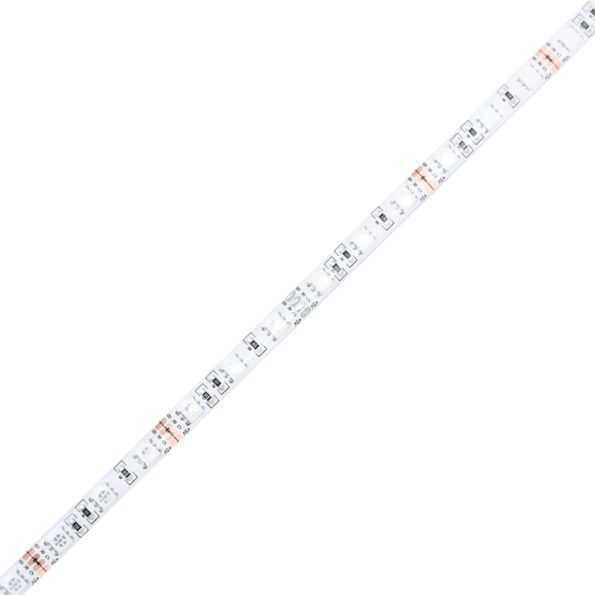 vidaXL Posteľný rám s čelom a LED dymový dub 135x190 cm – Obrázok 12