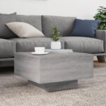 vidaXL Konferenčný stolík sivý sonoma 55x55x31 cm kompozitné drevo – Obrázok 3