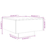 vidaXL Konferenčný stolík sivý sonoma 55x55x31 cm kompozitné drevo – Obrázok 10