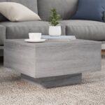 vidaXL Konferenčný stolík sivý sonoma 55x55x31 cm kompozitné drevo