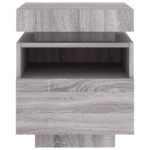 vidaXL Nočný stolík s LED svetlami sivý sonoma 40x39x48,5 cm – Obrázok 7
