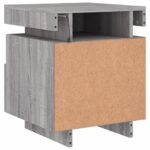 vidaXL Nočný stolík s LED svetlami sivý sonoma 40x39x48,5 cm – Obrázok 9