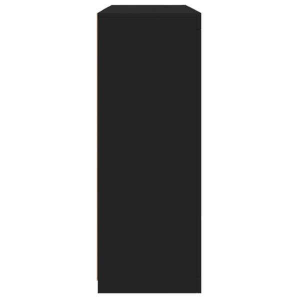 vidaXL Komody s LED svetlami 3 ks čierne kompozitné drevo – Obrázok 9