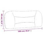 vidaXL Vankúš na čelo postele bledosivý 100 cm látka – Obrázok 10