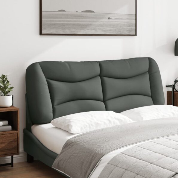 vidaXL Vankúš na čelo postele Hvar tmavosivý 140 cm látka – Obrázok 3