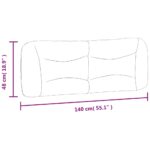 vidaXL Vankúš na čelo postele Hvar tmavosivý 140 cm látka – Obrázok 10