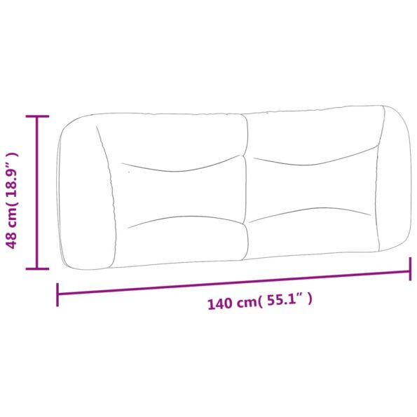 vidaXL Vankúš na čelo postele Hvar tmavosivý 140 cm látka – Obrázok 10