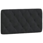 vidaXL Vankúš na čelo postele čierny 100 cm zamat – Obrázok 2