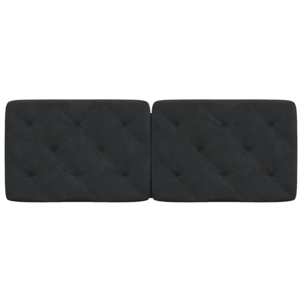 vidaXL Panel na čelo postele čierny 120 cm zamat – Obrázok 5