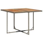 vidaXL 9-dielna záhradná jedálenská sada s podložkami sivá polyratan – Obrázok 4