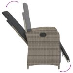 vidaXL 9-dielna záhradná jedálenská sada s podložkami sivá polyratan – Obrázok 6