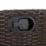 vidaXL 5-dielna záhradná jedálenská súprava s vankúšmi hnedá polyratan – Obrázok 7