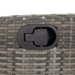 vidaXL 7-dielna záhradná jedálenská sada s podložkami sivá polyratan – Obrázok 8