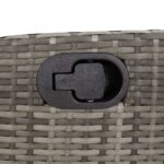 vidaXL 9-dielna záhradná jedálenská sada s podložkami sivá polyratan – Obrázok 8