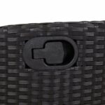 vidaXL 5-dielna záhradná jedálenská súprava a vankúše čierna polyratan – Obrázok 5