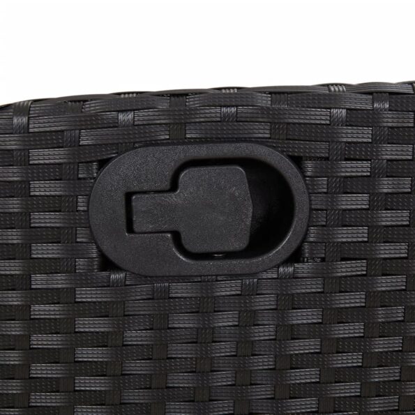 vidaXL 5-dielna záhradná jedálenská súprava a vankúše čierna polyratan – Obrázok 5