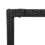 vidaXL 5-dielna záhradná jedálenská súprava a vankúše čierna polyratan – Obrázok 8