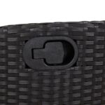 vidaXL 7-dielna záhradná jedálenská súprava a vankúše čierna polyratan – Obrázok 9