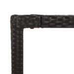 vidaXL 7-dielna záhradná jedálenská súprava a vankúše čierna polyratan – Obrázok 11