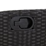 vidaXL 7-dielna záhradná jedálenská súprava a vankúše čierna polyratan – Obrázok 6