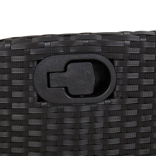 vidaXL 7-dielna záhradná jedálenská súprava a vankúše čierna polyratan – Obrázok 6