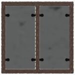 vidaXL záhradný stôl so sklenenou doskou hnedá 55x55x37 cm polyratan – Obrázok 7