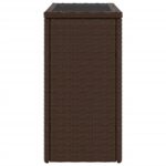 vidaXL záhradný príručný stolík so sklenenou doskou hnedá 58x27,5x55cm – Obrázok 6