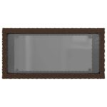 vidaXL záhradný príručný stolík so sklenenou doskou hnedá 58x27,5x55cm – Obrázok 8