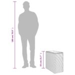 vidaXL záhradný príručný stolík so sklenenou doskou hnedá 58x27,5x55cm – Obrázok 10