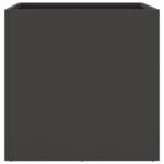 vidaXL Kvetináče 2 ks čierne 42x40x39 cm oceľ valcovaná za studena – Obrázok 6